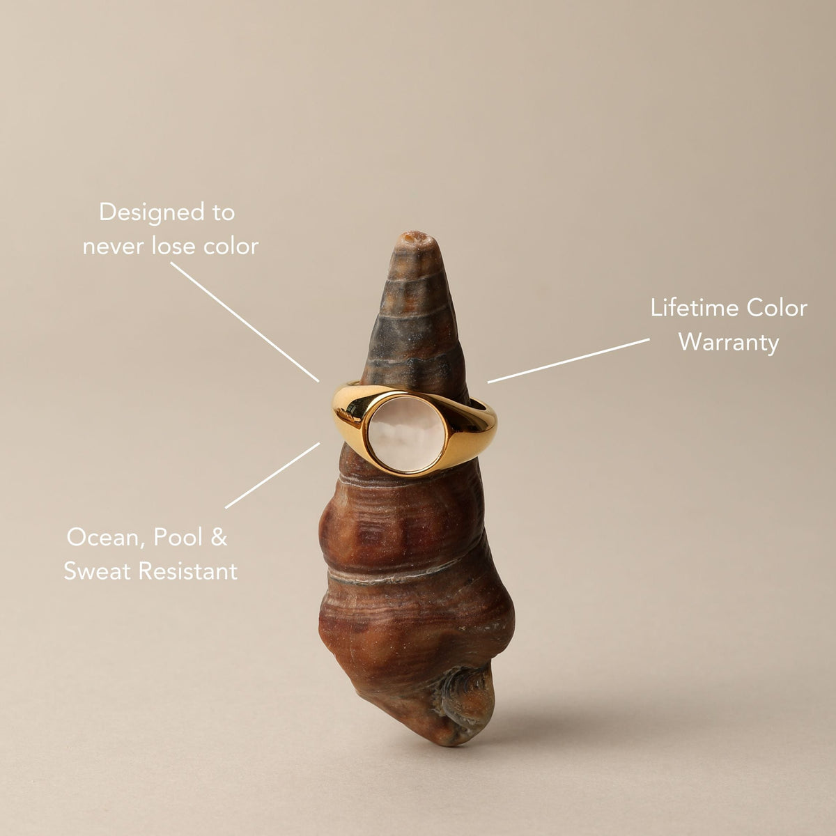 Iridescent Mother-of-Pearl Ring