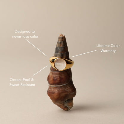 Iridescent Mother-of-Pearl Ring