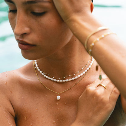 Hand-Strung Pearl Choker