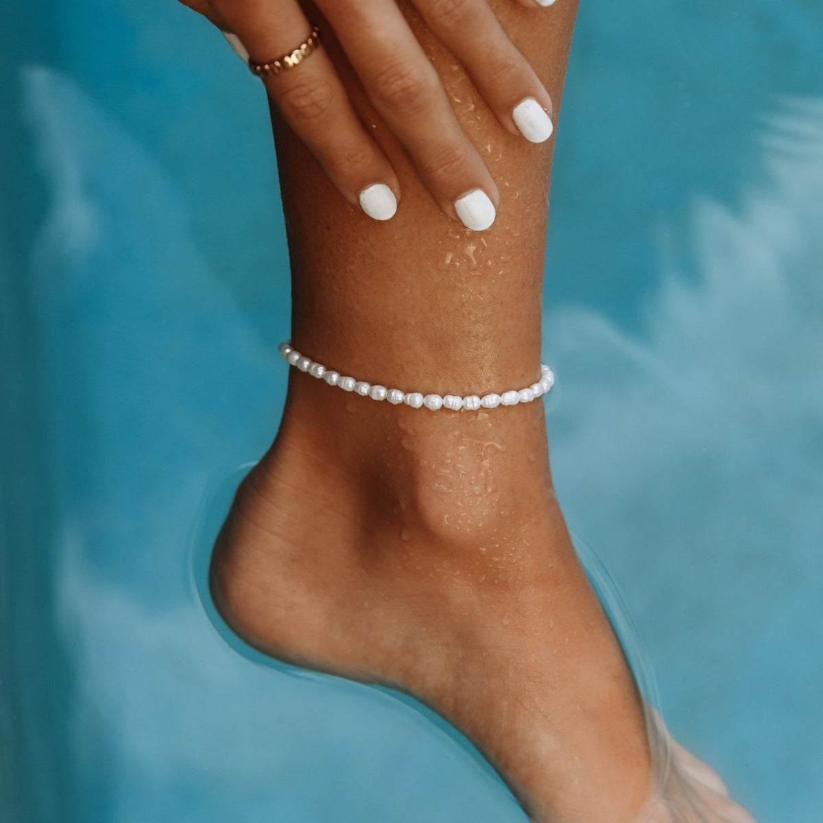 Beach Day Pearl Anklet
