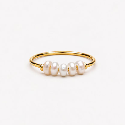 Five Pearl Row Ring