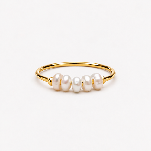 Five Pearl Row Ring