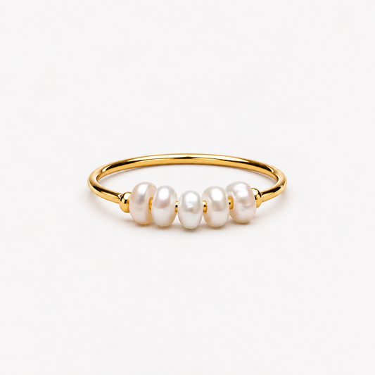 Five Pearl Row Ring
