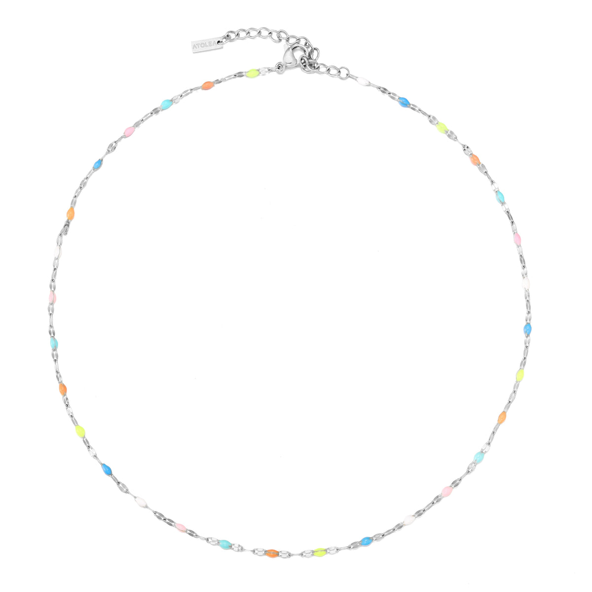 Painted Rainbow Bead Choker