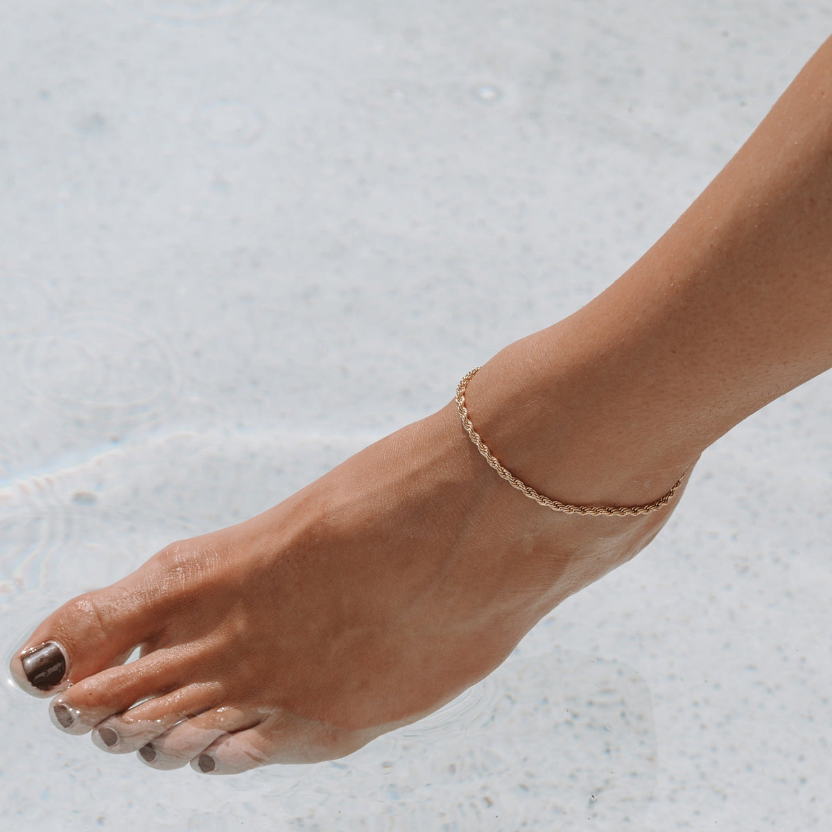 Twisted Rope Chain Anklet