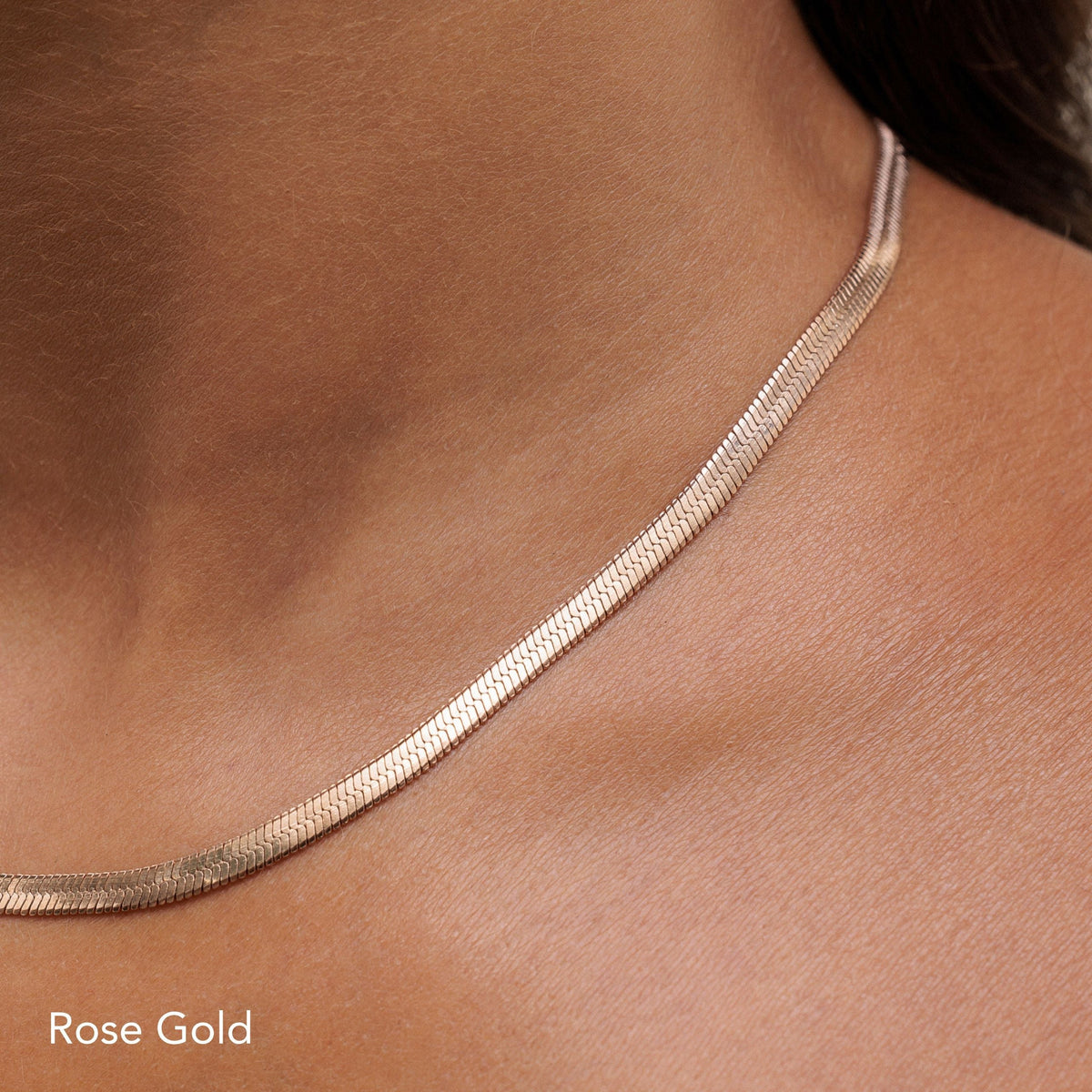 Liquid Gold Herringbone Choker