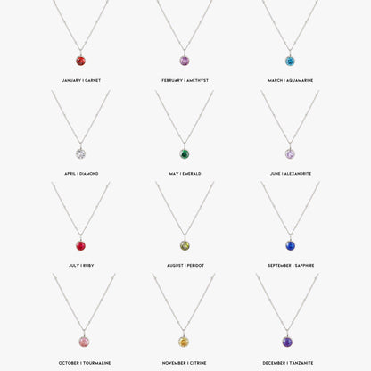 Birth Month Stone Necklace