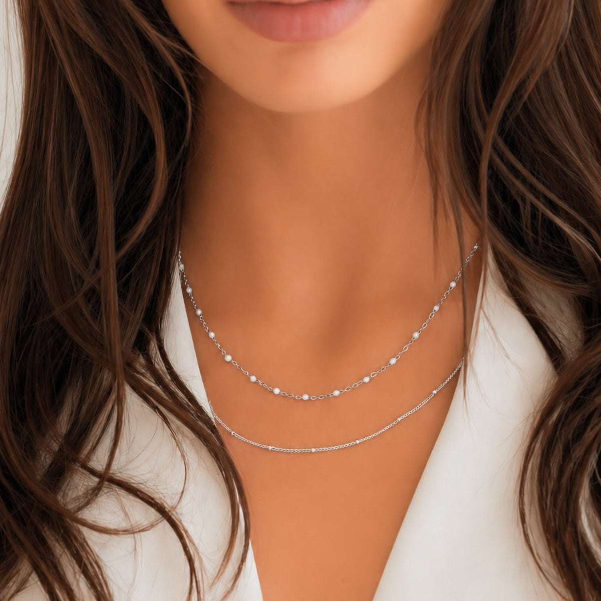 Double Strand Enamel Bead Choker