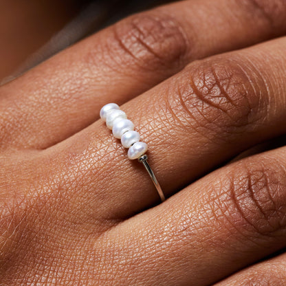 Five Pearl Row Ring