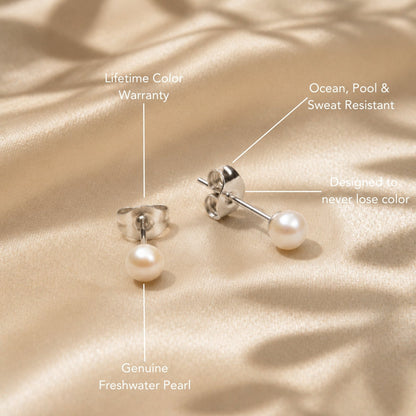 Petite Pearl Studs