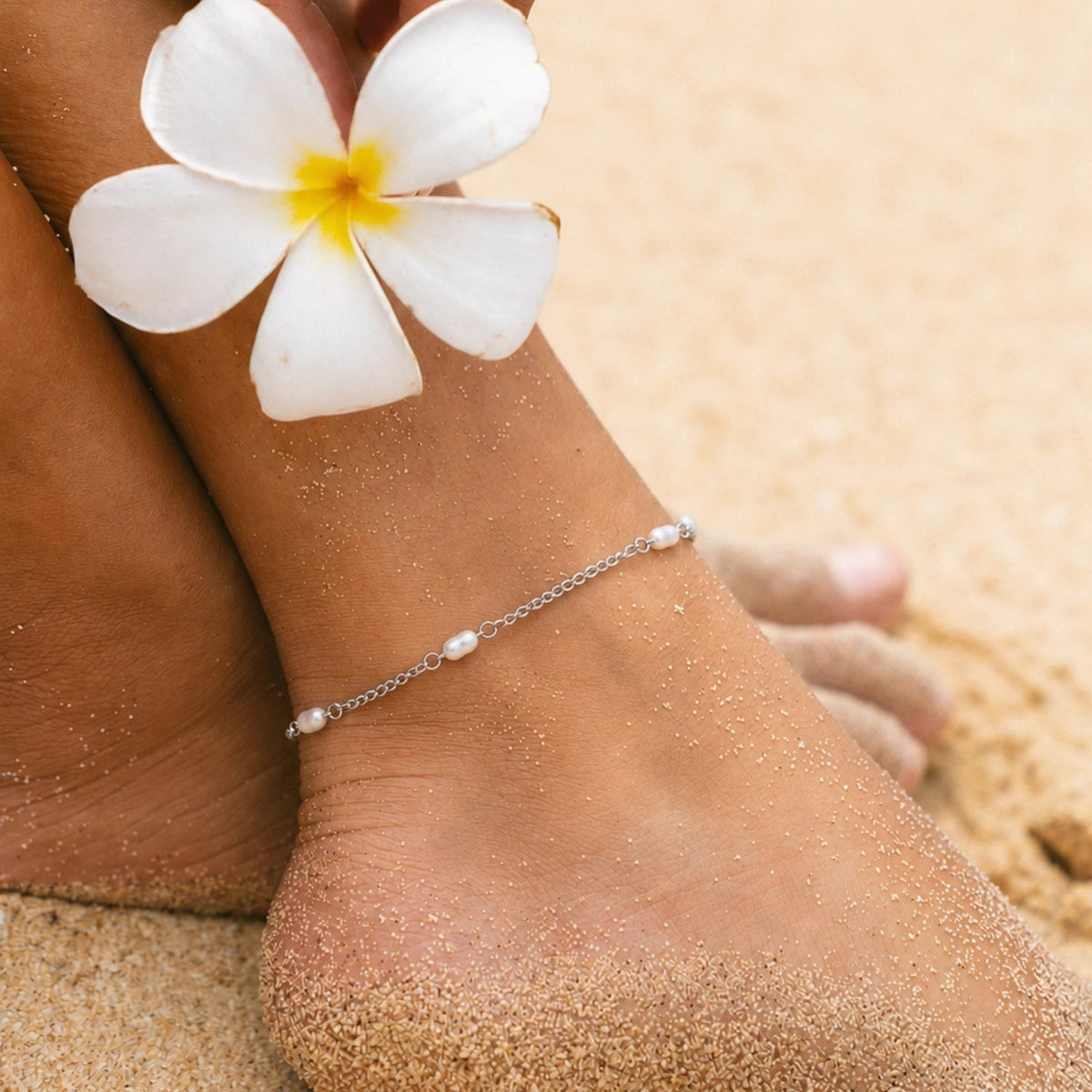 Seaside Pearl Anklet