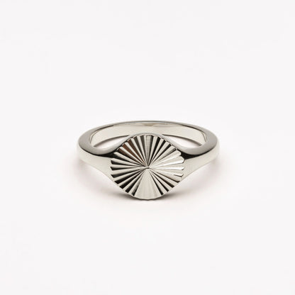 Engraved Sun Signet Ring