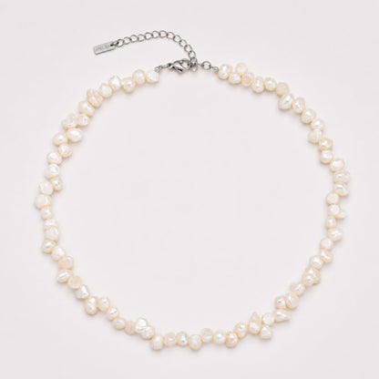 Organic Shape Pearl Choker