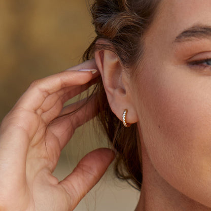 Pavé Sparkle Mini Hoops