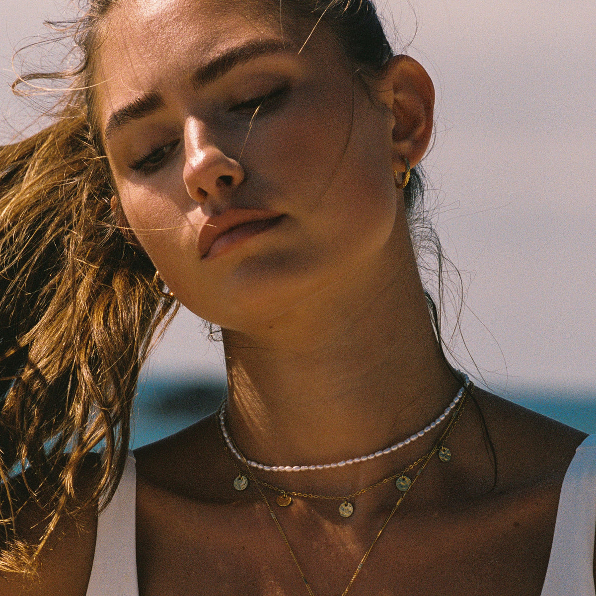 Textured Hammered Hoops