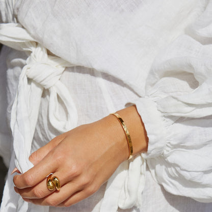 Sunlit Hammered Cuff
