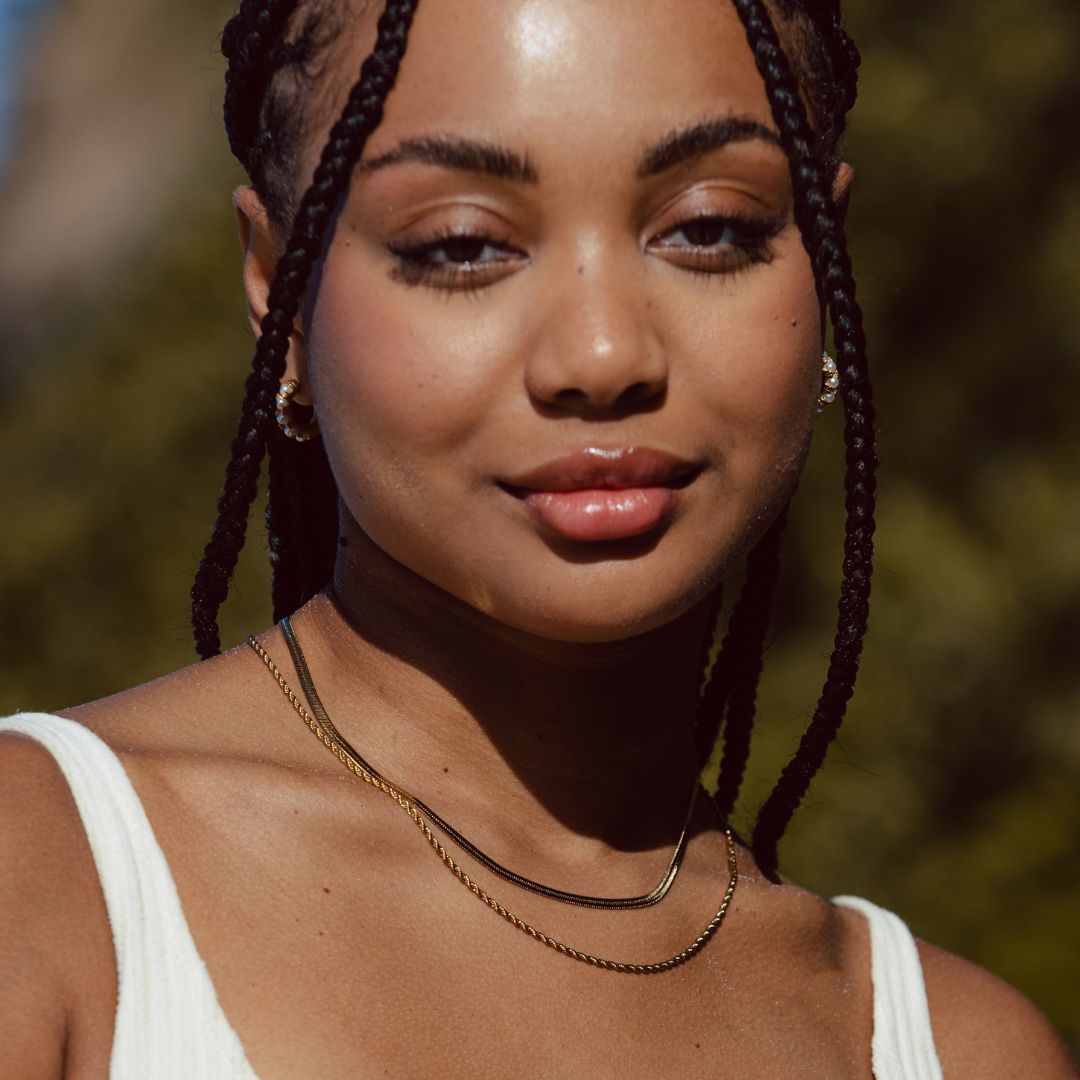 Herringbone & Rope Layered Necklace