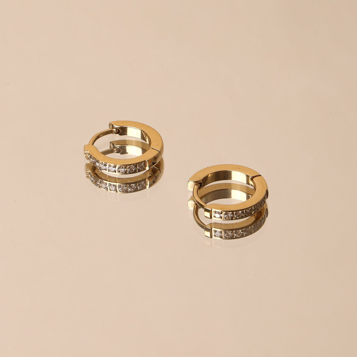 Pavé Sparkle Mini Hoops
