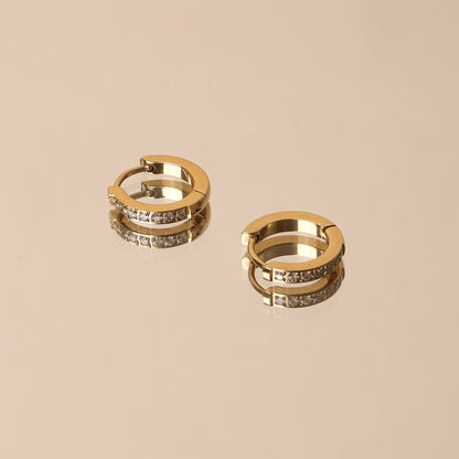 Pavé Sparkle Mini Hoops