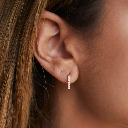 Pavé Sparkle Mini Hoops