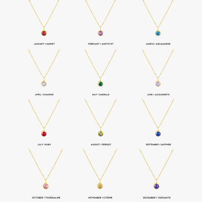 Birth Month Stone Necklace