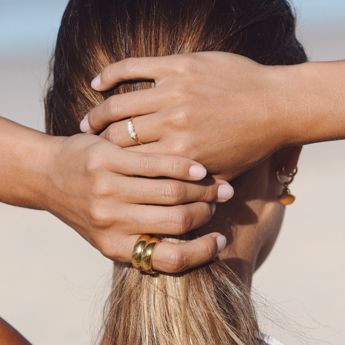 Five Pearl Row Ring